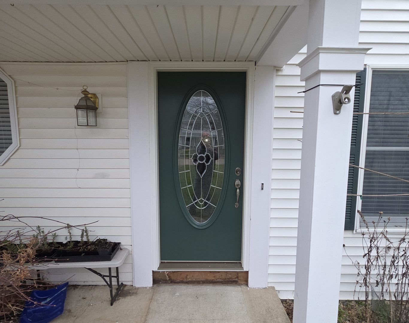Sophisticated and secure front door installation enhancing a residential property in Texas Township, MI